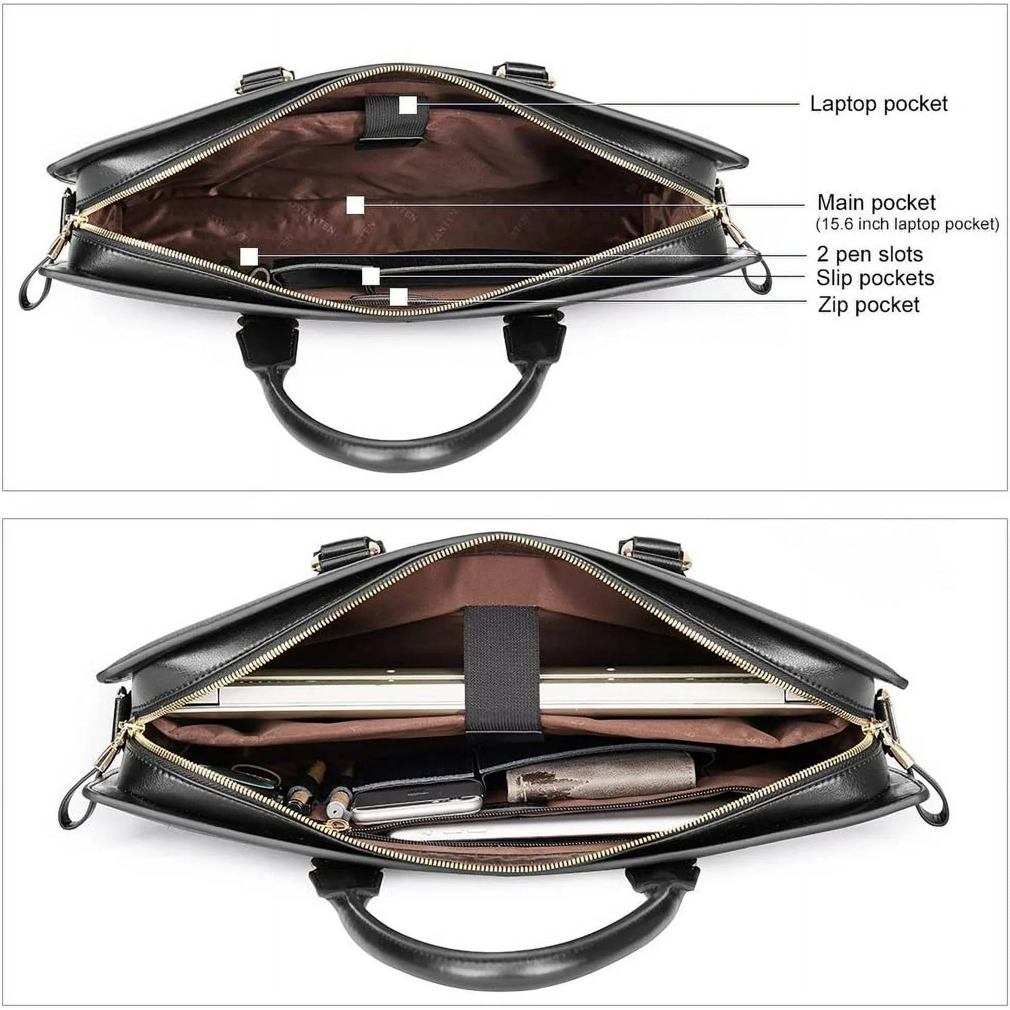 Slim Leather Briefcase